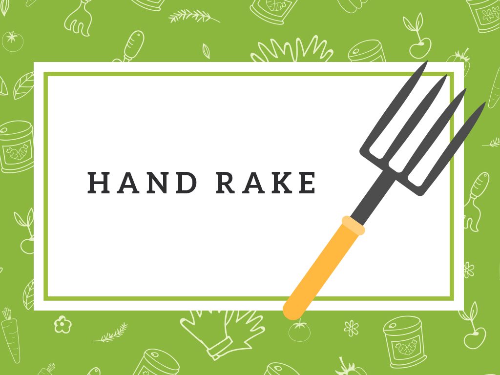 hand rake gardening tool