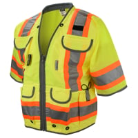 Radians SV55-3ZGD Class 3 Heavy Mesh Engineer Vest Green, safety vest types