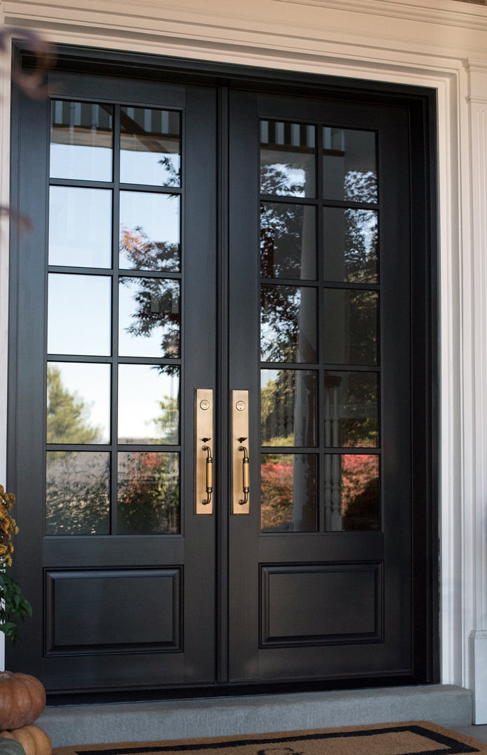 Grandeur one piece handleset french doors entrance