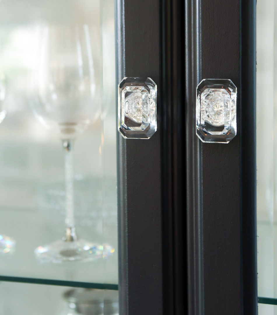 baguette crystal cabinet knobs