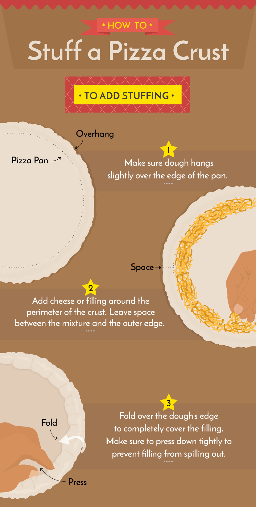 How to Stuff a Pizza Crust - Stuffed-Crust Pizza